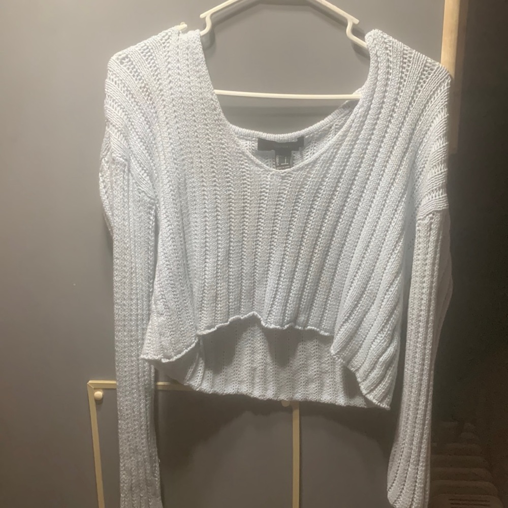 Blue cropped sweater